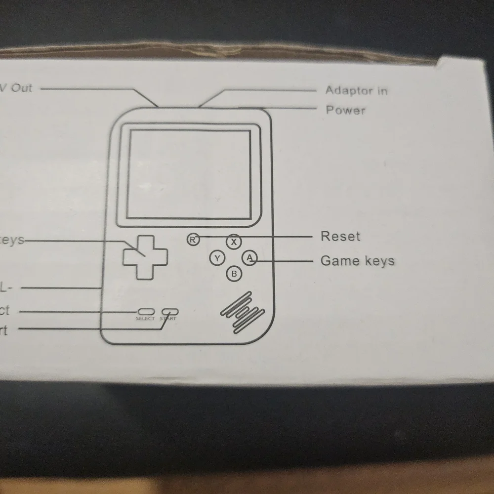 8-Bit Classic Handheld Game Console - Black